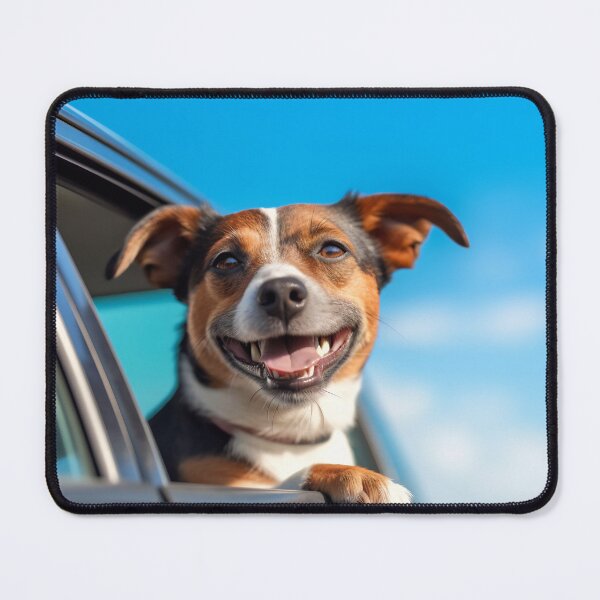 Item preview, Dog enjoying traveling by car. Jack Russell Terrier looking through the window on the road. designed and sold by anytka.