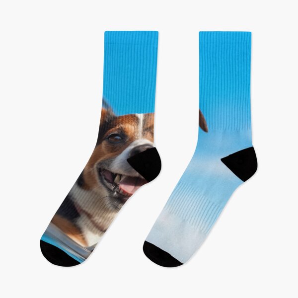 Item preview, Dog enjoying traveling by car. Jack Russell Terrier looking through the window on the road. designed and sold by anytka.