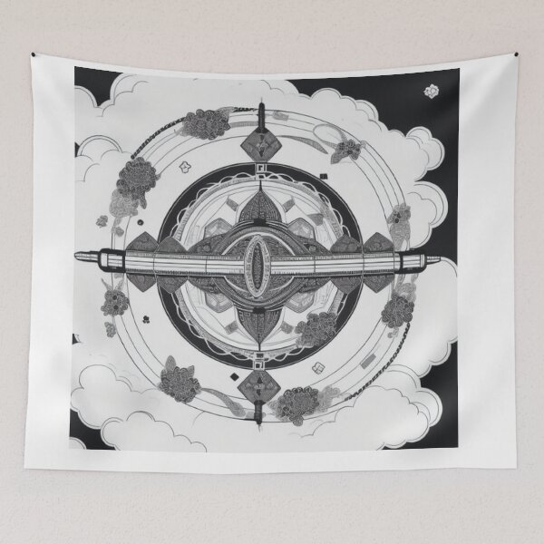 Item preview, A space station floating in the clouds designed and sold by ac-virtualshop.