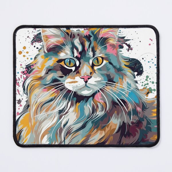Item preview, GeometriCat's Norwegian Forest Cat Geometric Art - Perfect for Lovers of Creative, Symmetrical Cat Shapes! designed and sold by DooodleGod.