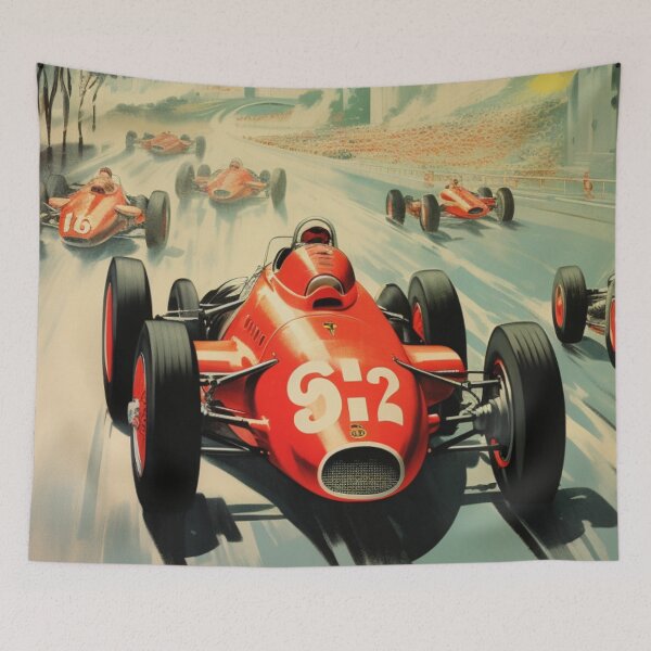 Item preview, A Vintage Poster of the 1950 Pau Grand Prix designed and sold by GoodOldVintage.