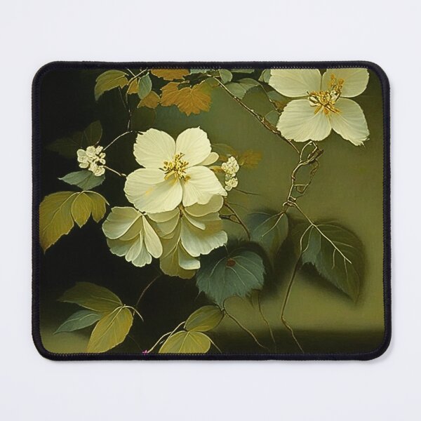 Item preview, Simple white flowers with leaves designed and sold by Cedex.
