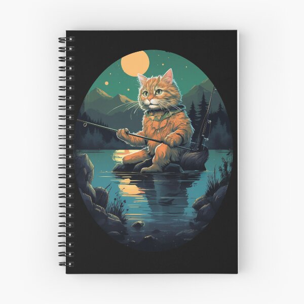 Item preview, Cat On Fish Cat Fisherman  designed and sold by ArtFromBeyond.