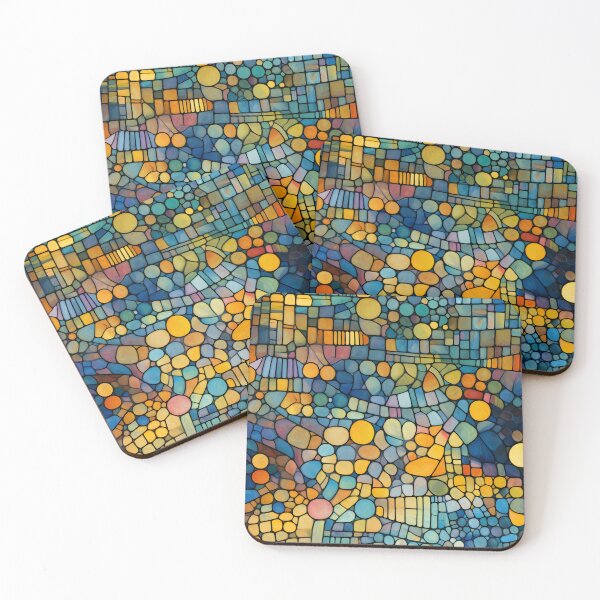 Item preview, Abstract colorful mosaic pattern designed and sold by enipra.