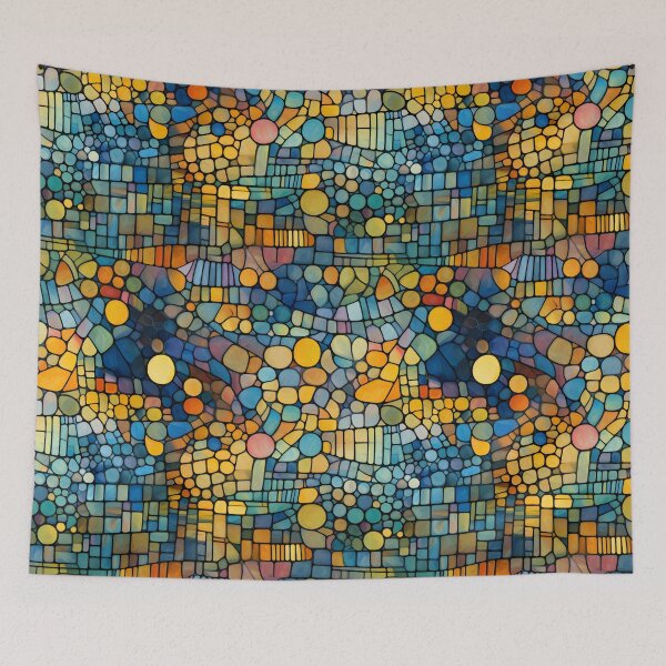 Item preview, Abstract colorful mosaic pattern designed and sold by enipra.