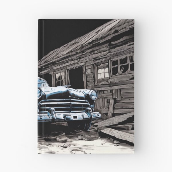 Item preview, Abandoned Classic - Liminal Space Concept Line Art - Abandoned Car designed and sold by liminal-concept.