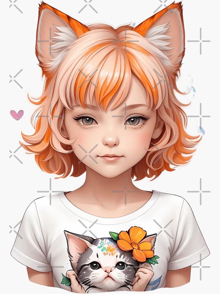 Cute Anime Cat Girl Cute Girl Illustration Cat Girl Anime Girl Sticker For Sale By 0602