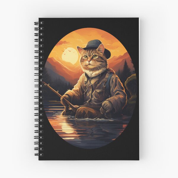 Item preview, Cat On Fish Cat Fisherman  designed and sold by ArtFromBeyond.