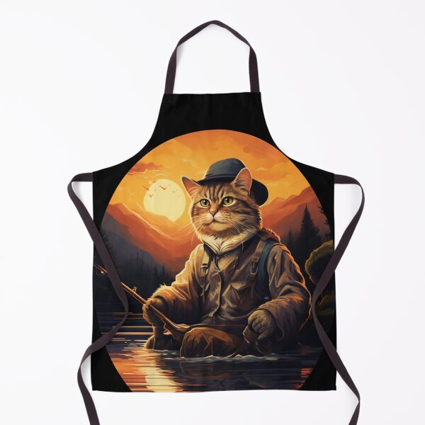 Item preview, Cat On Fish Cat Fisherman designed and sold by ArtFromBeyond.