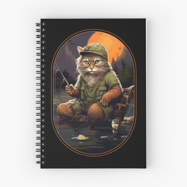 Item preview, Cat On Fish Cat Fisherman  designed and sold by ArtFromBeyond.