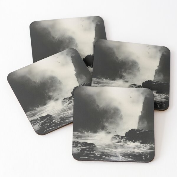 Item preview, Tempestuous Shores: Atmospheric Coastal Etching designed and sold by BNCH44.
