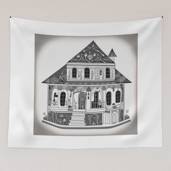 Item preview, A house with a dollhouse inside it designed and sold by ac-virtualshop.
