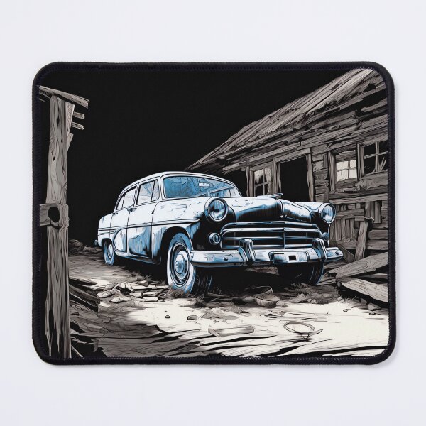 Item preview, Abandoned Classic - Liminal Space Concept Line Art - Abandoned Car -Uncaptioned designed and sold by liminal-concept.