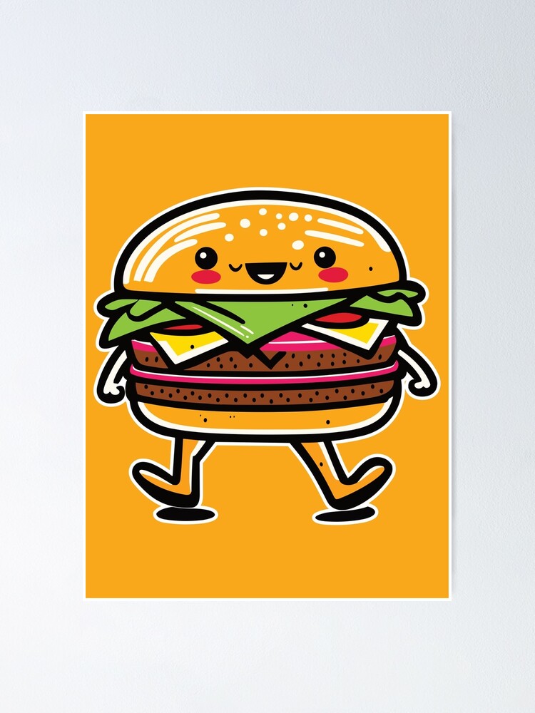 hamburguesa de dibujos animados lindo