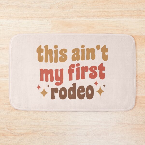 Item preview, This Ain’t My First Rodeo | orange retro funky typoraphy designed and sold by MamSelle.