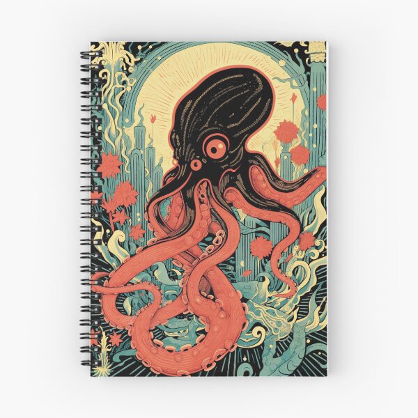 Item preview, Retro Giant Octopus In Atlantis Sea Art designed and sold by SubtleSplit.