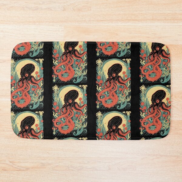 Item preview, Retro Giant Octopus In Atlantis Sea Art designed and sold by SubtleSplit.