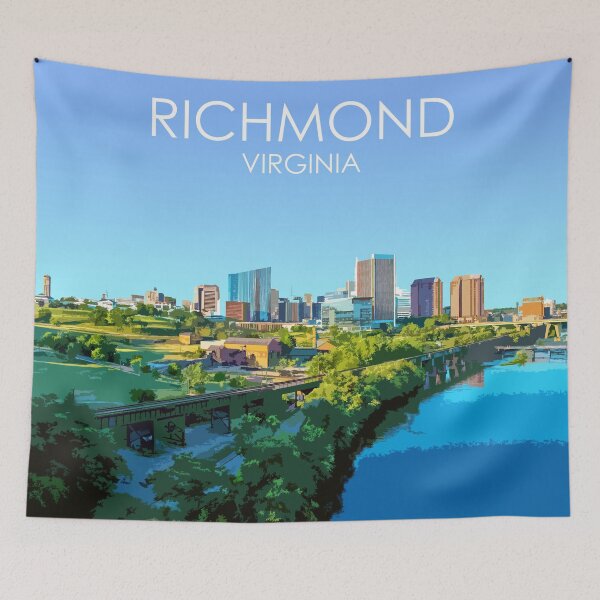 Item preview, Richmond, Virginia, USA, Print designed and sold by summattodraw.