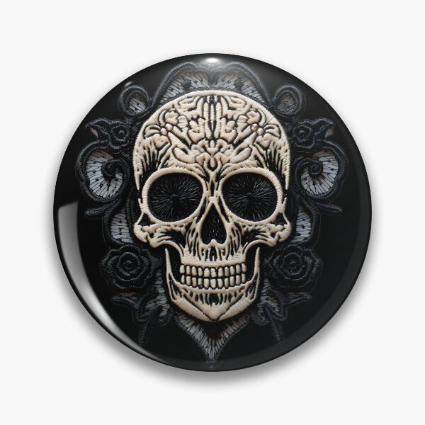 Item preview, Gothic Skull Embroidery Patch IV: Dark Style for Rock and Metal Lovers. designed and sold by InsaneLEDP.