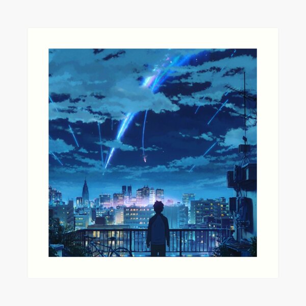 kimi no na wa // tu nombre Taki Stars Balcony Lámina artística