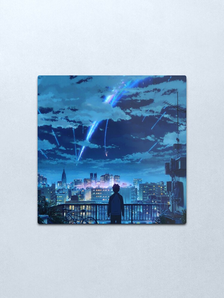 Alternate view of kimi no na wa // your name Taki Stars Balcony Metal Print