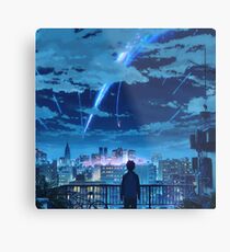kimi no na wa // your name Taki Stars Balcony Metal Print