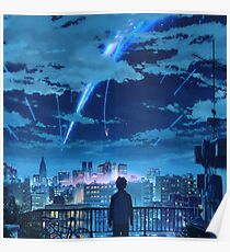 Póster kimi no na wa // tu nombre Taki Stars Balcony