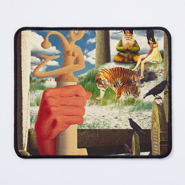 Item preview, "The Student Meets The Master" Digital Collage Art designed and sold by Raven’s Wing Studio.