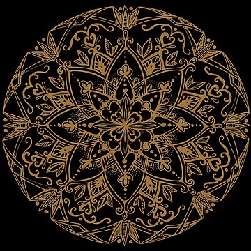 Artwork thumbnail, Gold Mandala Drawing by heartsake