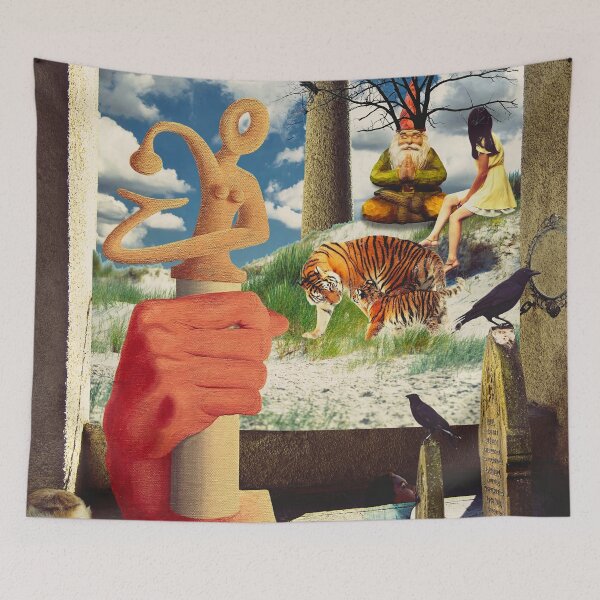 Item preview, "The Student Meets The Master" Digital Collage Art designed and sold by Raven’s Wing Studio.