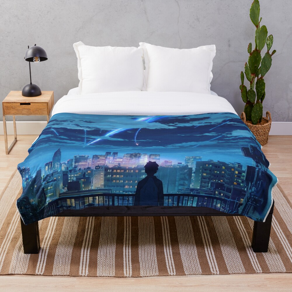kimi no na wa // your name Taki Stars Balcony Throw Blanket