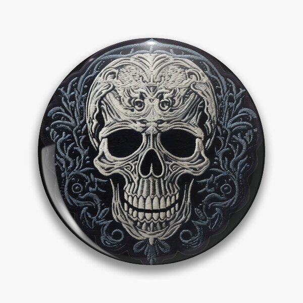 Item preview, Gothic Skull Embroidery Patch VI: Dark Style for Rock and Metal Lovers. designed and sold by InsaneLEDP.
