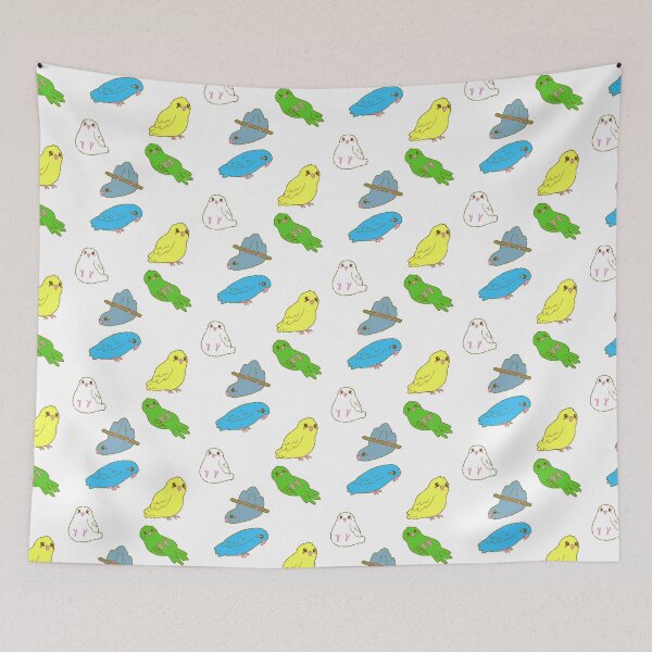 Item preview, Lineolated Parakeets Sticker Pack designed and sold by casserolestan.