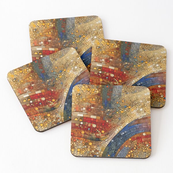 Item preview, Abstract colorful mosaic pattern designed and sold by enipra.
