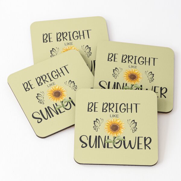 Item preview, BE BRIGHT LIKE SUNLOWER, with two butterflies designed and sold by Ndli.
