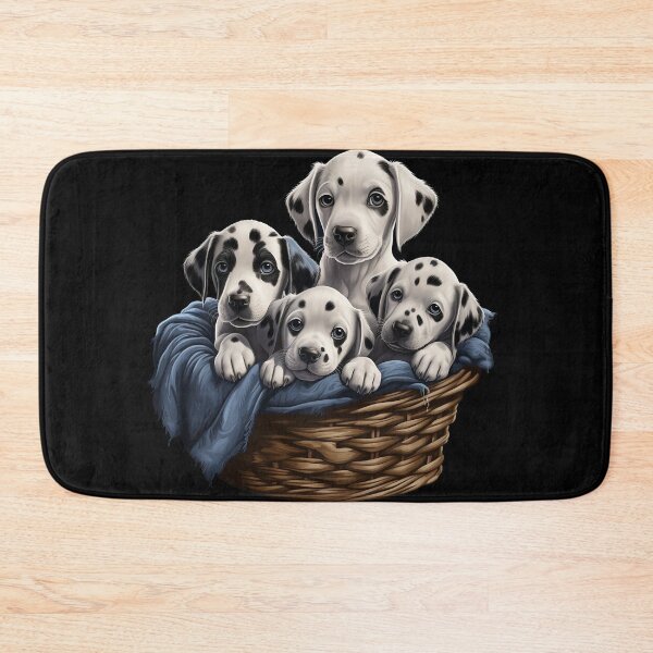 Item preview, Adorable Dalmatians in a Basket Art Print designed and sold by imaginariumlab.
