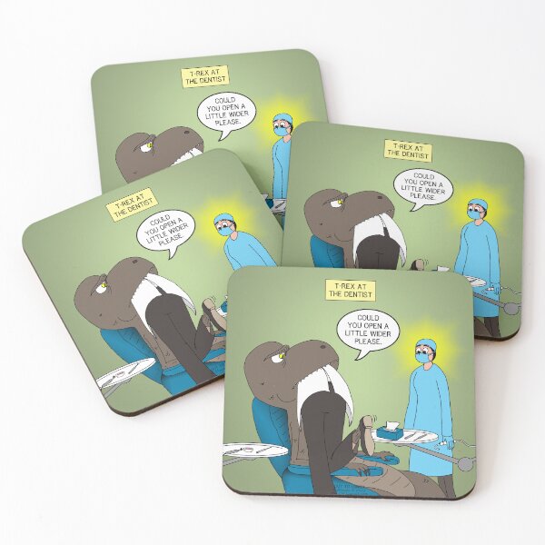 Item preview, T-Rex at the Dentist designed and sold by Out to Lunch Cartoons and More.