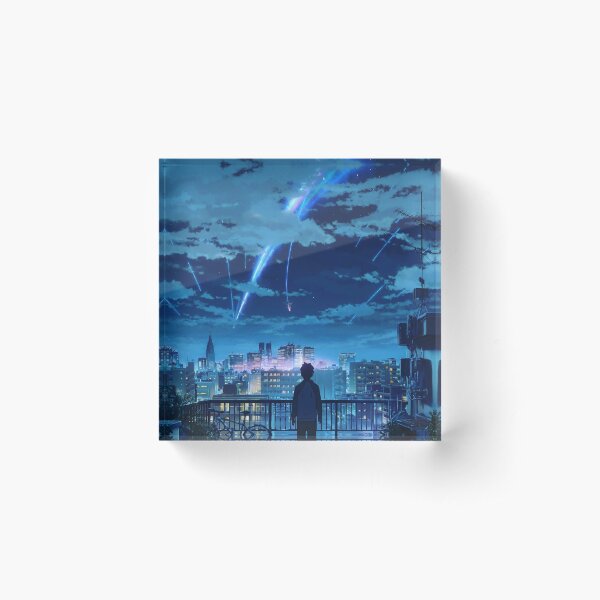 kimi no na wa // your name Taki Stars Balcony Acrylic Block