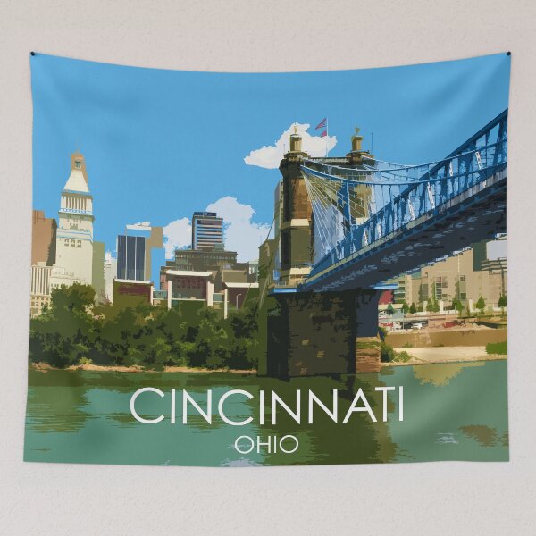 Item preview, Cincinnati, Ohio, USA, Print designed and sold by summattodraw.