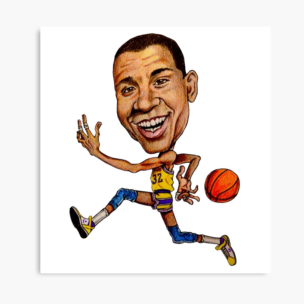 magic johnson caricature t shirt