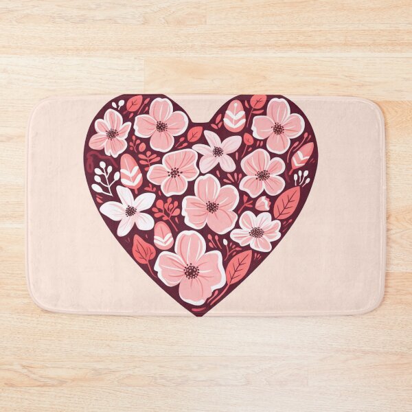 Item preview, Coração rosa com flores  designed and sold by Polistchuk.