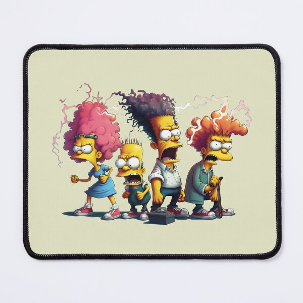 Item preview, "Vibrant Chaos: The Simpsons Family's Screaming Portrait!" designed and sold by Dream-Way.