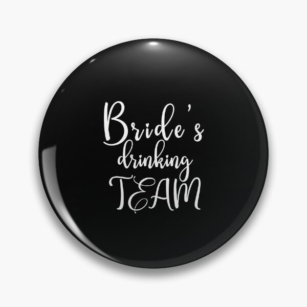 Item preview, Brides drinking team - white callygraphic handwritten text designed and sold by EmeraldeaArt.