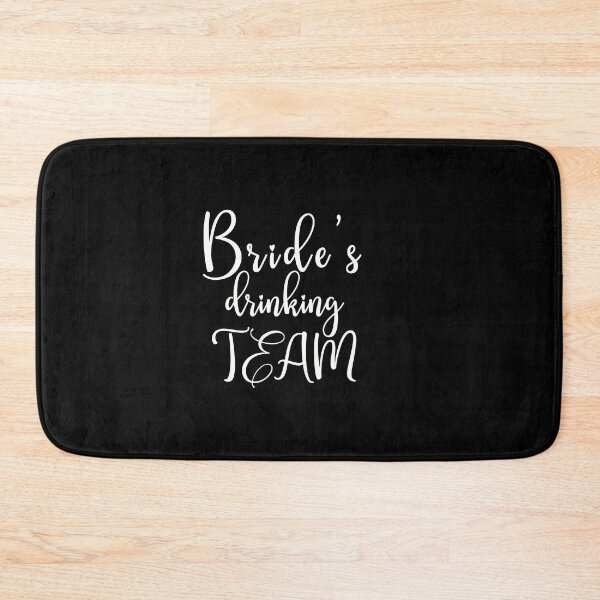 Item preview, Brides drinking team - white callygraphic handwritten text designed and sold by EmeraldeaArt.