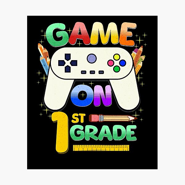 Item preview, Game On 1st Grade Back To School 1st Grade Level Unlocked designed and sold by Rich Summers Art.