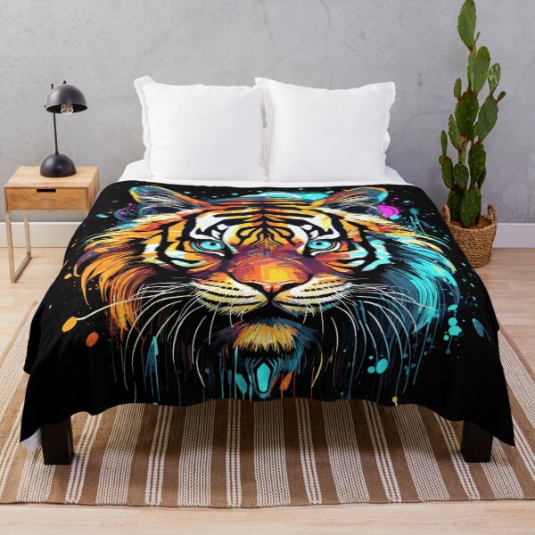 Item preview, Abstract colorful and vibrant Tiger design designed and sold by Artbyminga.