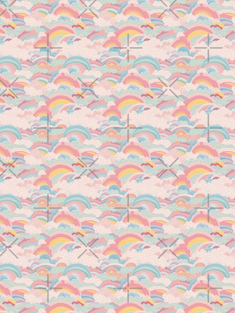 Whimsical Dreams: Pastel Rainbow Pattern - A Symphony of Soft Hues |  Leggings