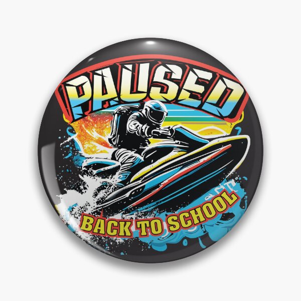 Item preview, paused jet skiing back to school Vintage designed and sold by shaderepublic.