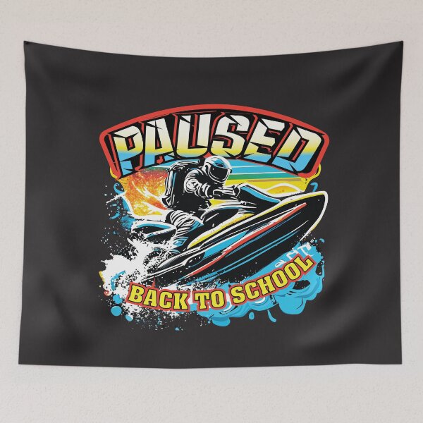 Item preview, paused jet skiing back to school Vintage designed and sold by shaderepublic.