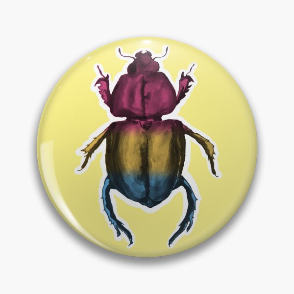 Item preview, Pansexual Pan Pride Beetle Ink Design designed and sold by felixgothcat.